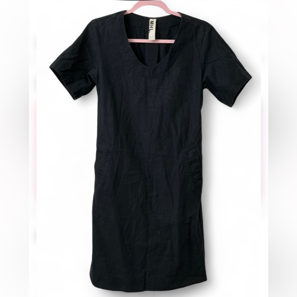 Margaret Howell Dresses & Skirts - Margaret Howell MHL Linen Blend Belted Dress Minimalist Black Size I